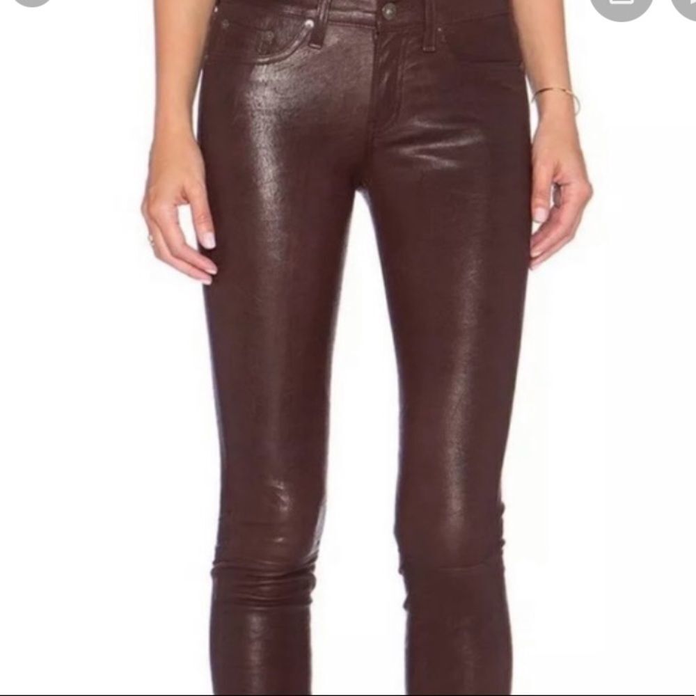 [rag & bone] stretch leather skinny jeans